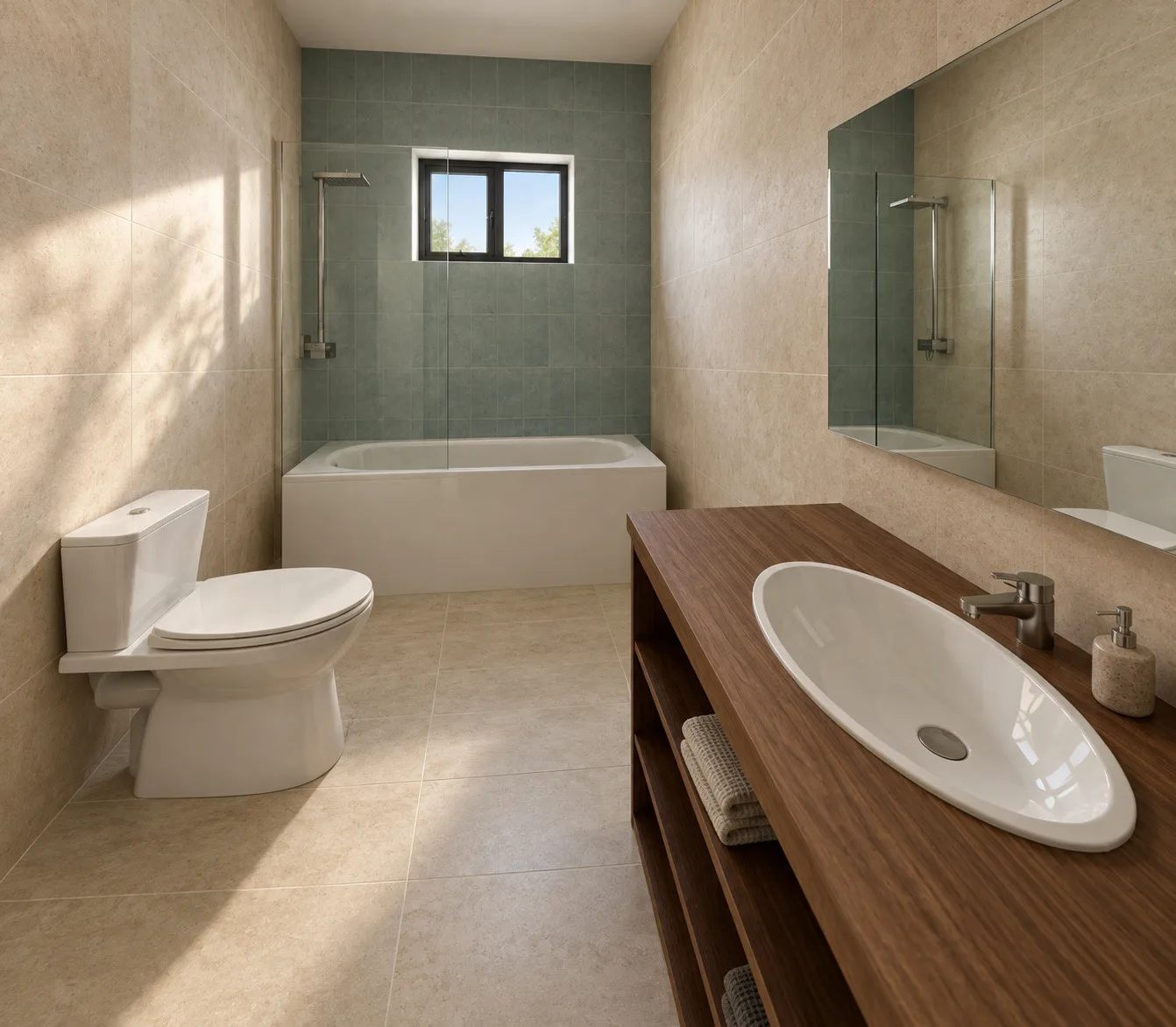 David: shared bathroom — design visualisation