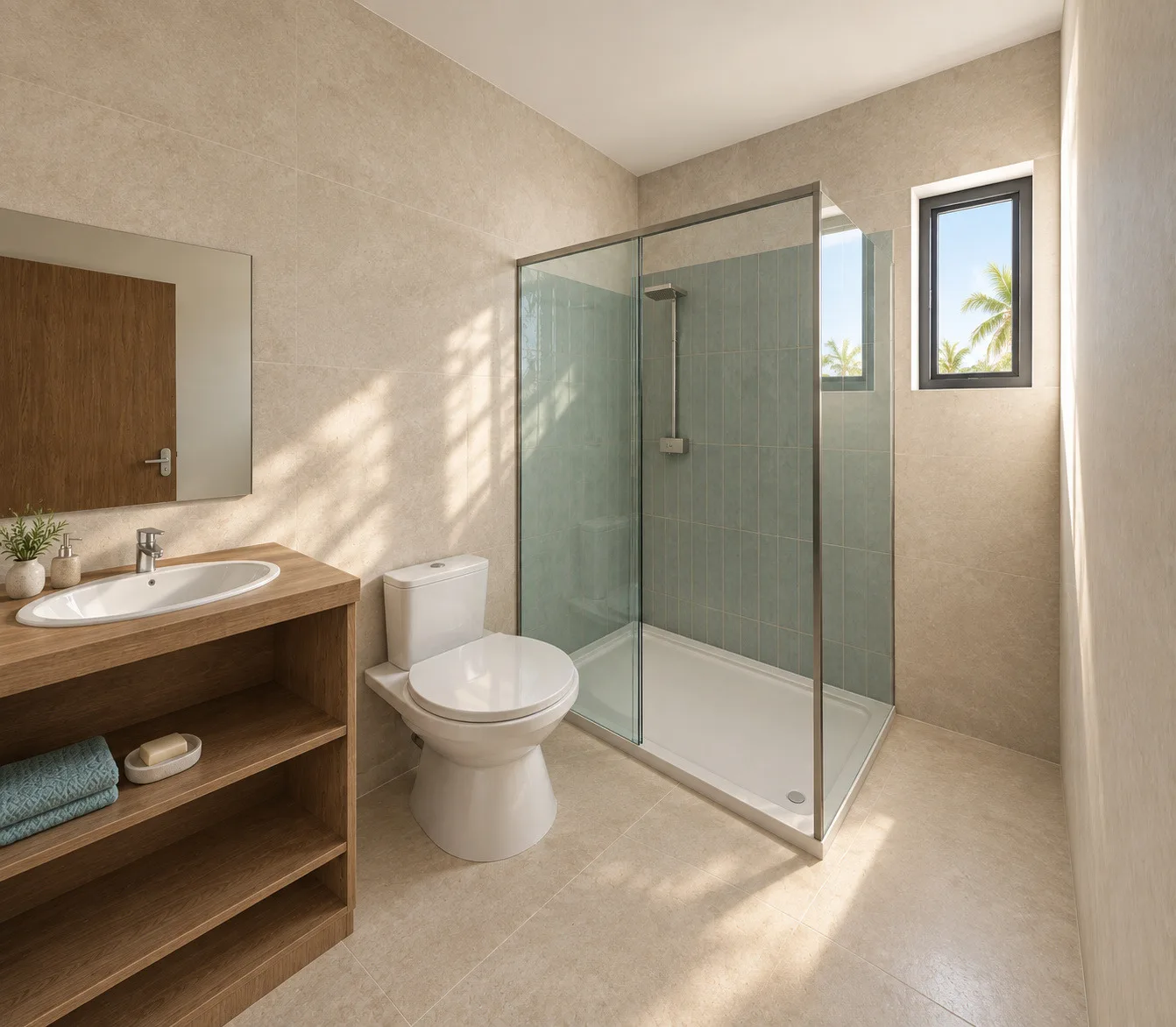 Isaac: shared bathroom — design visualisation