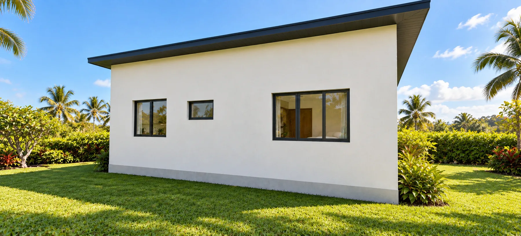 Rear design visualisation of Jacob, a 2-bedroom single-storey home