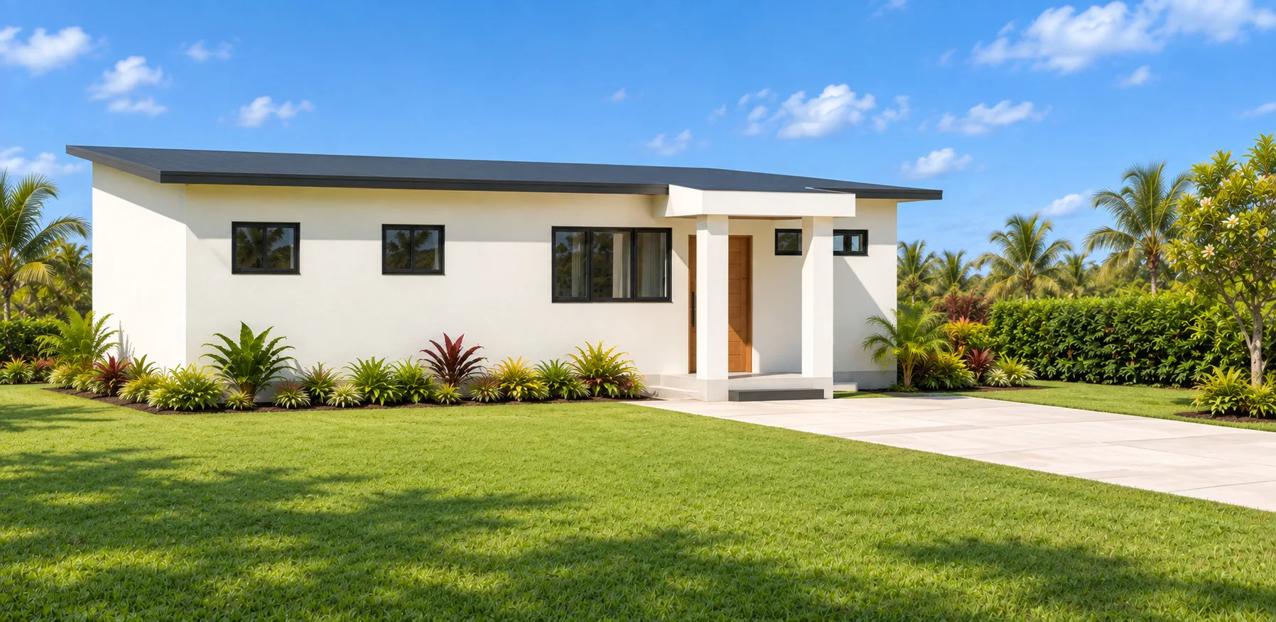 Front three-quarter design visualisation of Joseph, a 3-bedroom single-storey home