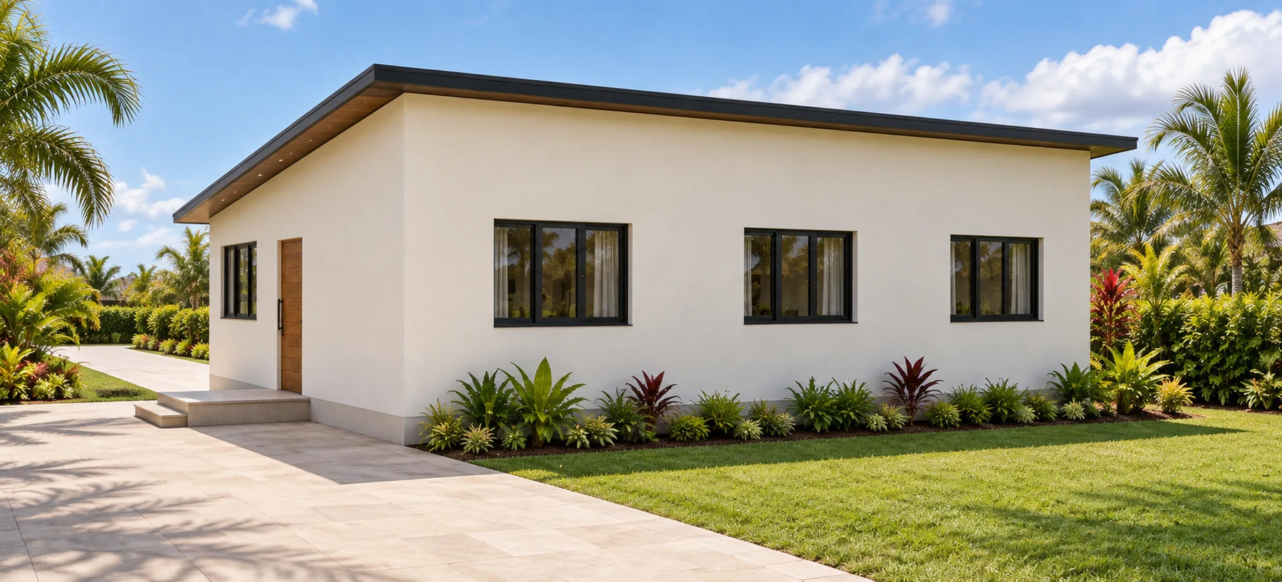 Rear design visualisation of Joseph, a 3-bedroom single-storey home