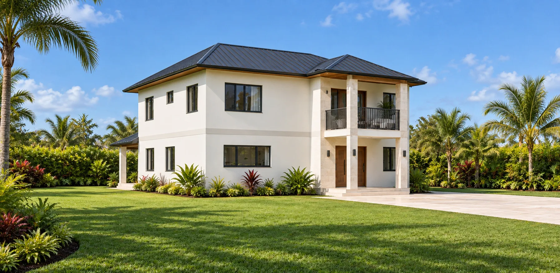 Front three-quarter design visualisation of Solomon, a 4-bedroom two-storey home