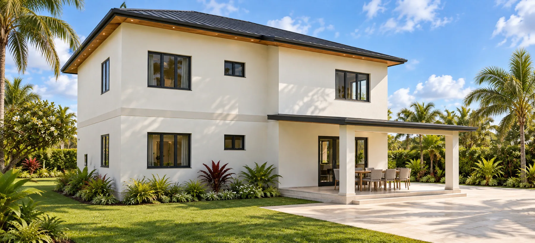 Rear design visualisation of Solomon, a 4-bedroom two-storey home